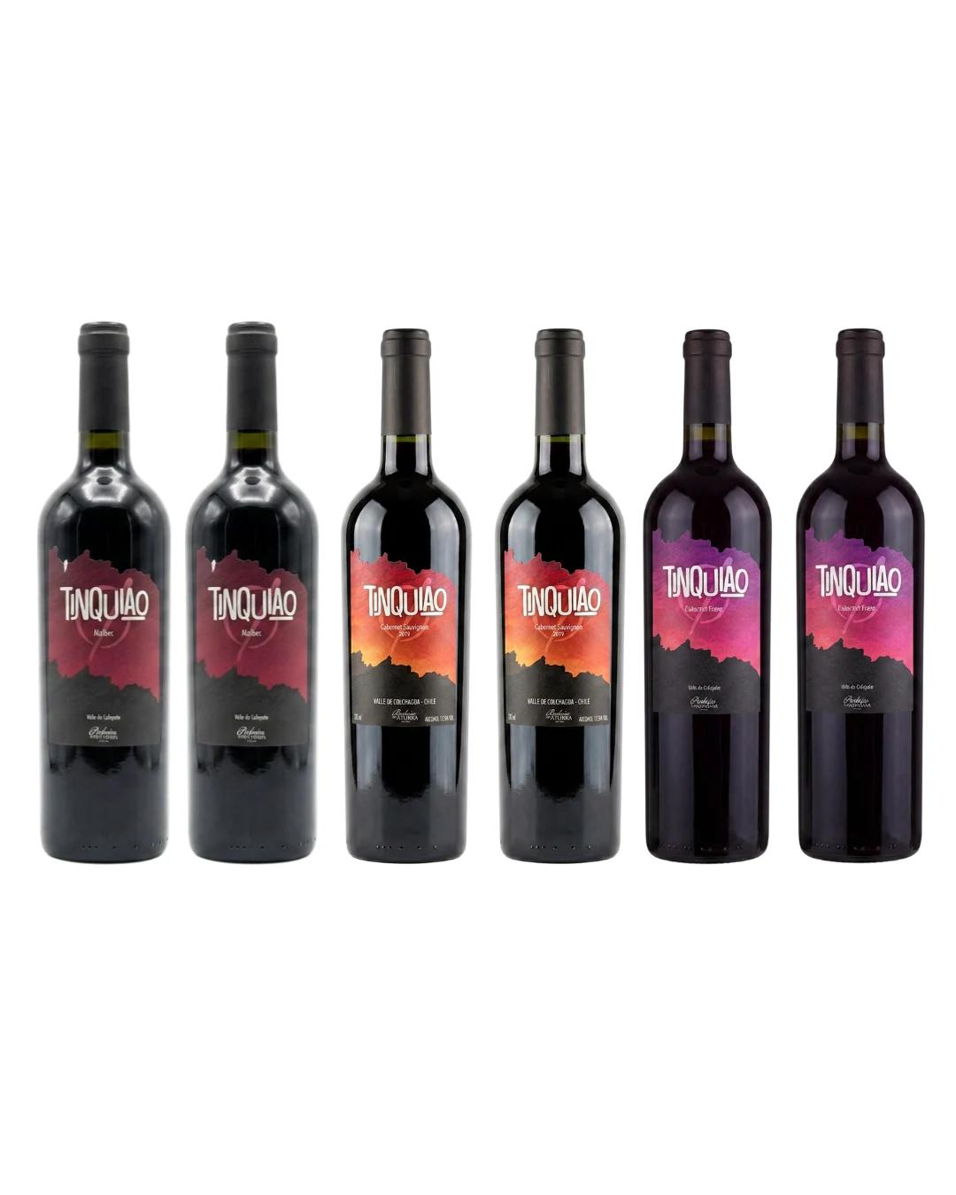 Combo "Tinquiao Tintos" - 2 Malbec + 2 Cabernet Sauvignon + 2 Cabernet Franc — Combo de Burbujas de Altura
